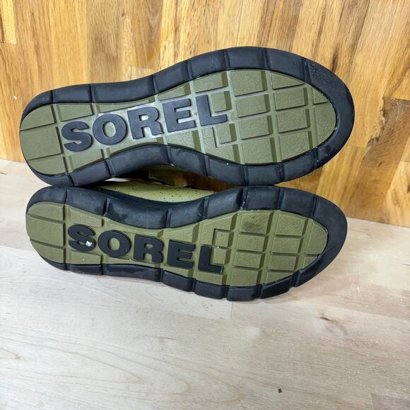 Sorel Women’s Explorer Gladiator Green Leather Gore Elastic Stretch Sandal 7.5 - Picture 7 of 11